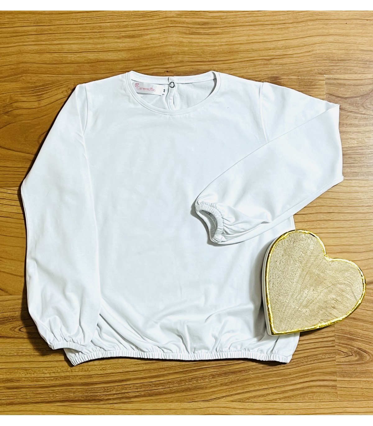Camiseta Niña C04B Manga Abullonada y Goma cintura (estrecha)